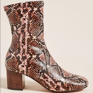 anthropologie snakeskin boots